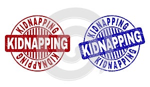 Grunge KIDNAPPING Scratched Round Watermarks