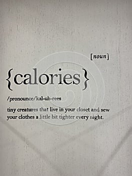 This is Humor about Calories photo