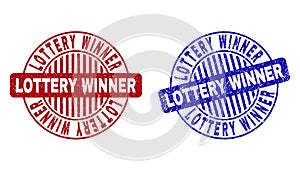 Grunge LOTTERY WINNER Textured Round Stamps