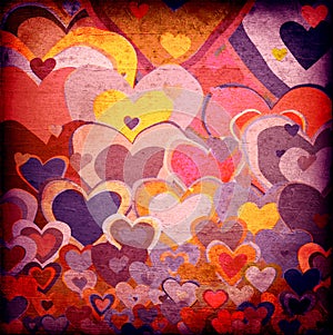 Grunge love pattern background