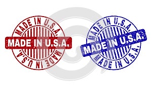 Grunge MADE IN U.S.A. Scratched Round Stamp Seals