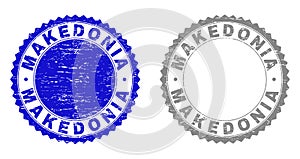 Grunge MAKEDONIA Textured Stamp Seals