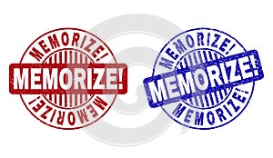 Grunge MEMORIZE! Textured Round Stamps photo