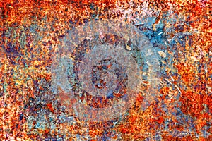 Grunge metal coroded texture. Old rusty metal plate