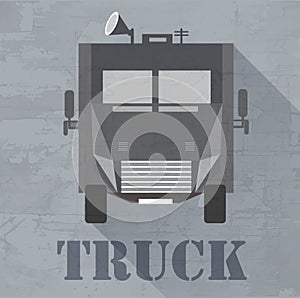 Grunge military car icon background concept. Vector illustration design