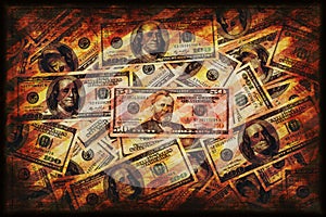 Grunge Money Background