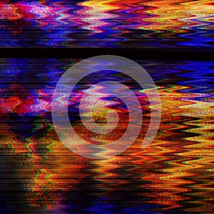 Grunge monochrome digital glitch and distortion noise paranormal effect banner. Futuristic