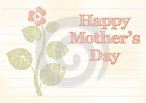 Grunge mothers day background