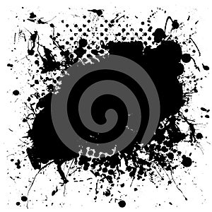 Grunge mottled ink splat