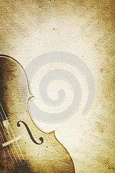 Grunge Music Background with Cello