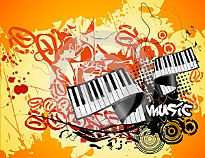 Grunge music vector