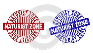 Grunge NATURIST ZONE Scratched Round Watermarks photo