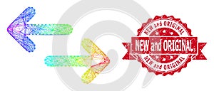 Grunge New and Original Stamp and LGBT Colored Network Exchange Arrows