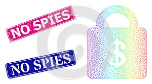 Grunge No Spies Stamps and Spectral Mesh Gradient Bank Lock