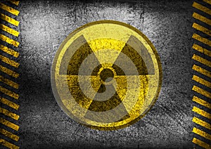 Grunge nuclear radiation symbol