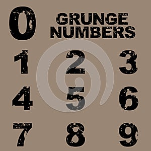 Grunge numbers photo