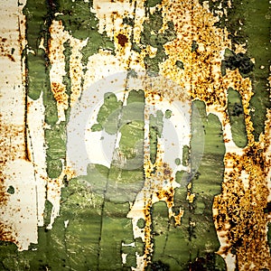 Grunge old paint texture background overlay. Weathered Paint on Metal Surface