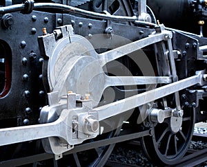 Grunge old steam locomotive