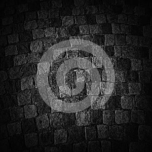 Grunge old stone cobbles as a background