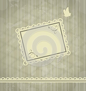 Grunge oldfashioned background with greeting card