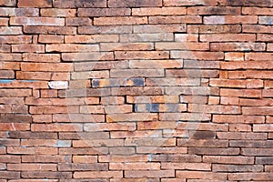 Grunge orange brick wall texture background,outdoor wall.