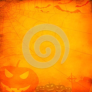 Grunge orange halloween background