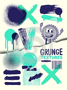 Grunge Paint And Spray Vector elements