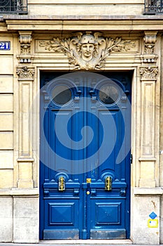 Grunge painted Art Deco door