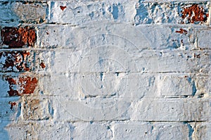 Grunge painted brick wall