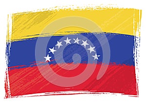 Grunge painted Venezuela flag