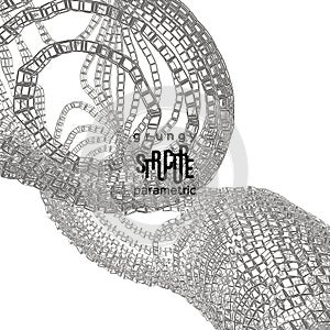 Grunge parametric structure. Vector design. photo