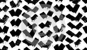 Grunge pattern with ink brush triangle elements