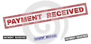Grunge PAYMENT RECEIVED Scratched Rectangle Watermarks