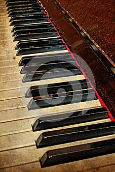 Grunge piano musical background
