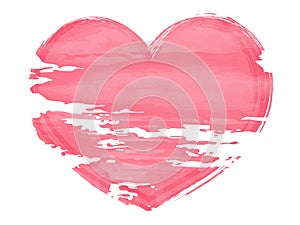 Grunge pink heart valentine s day sign holiday