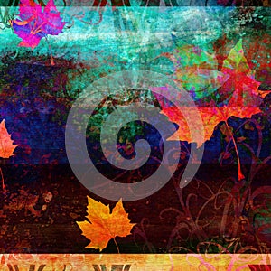 Grunge Psychedelic Fall Background