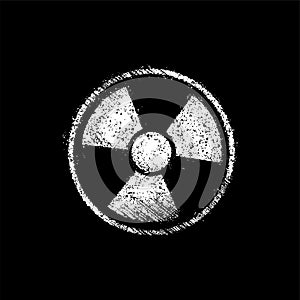 Grunge radiation symbol toxic sign vector illustration