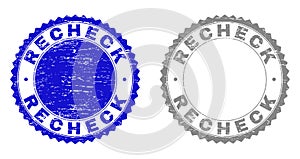 Grunge RECHECK Textured Stamp Seals photo