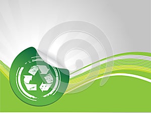 Grunge recycling symbol