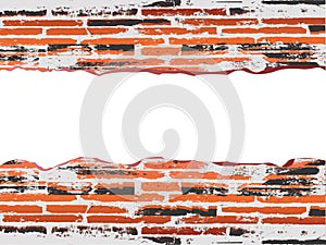 Grunge red brick with copyspace