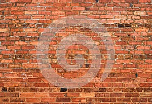 Grunge red brick exterior building wall background