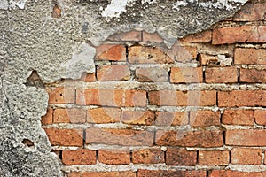 Grunge red brick wall