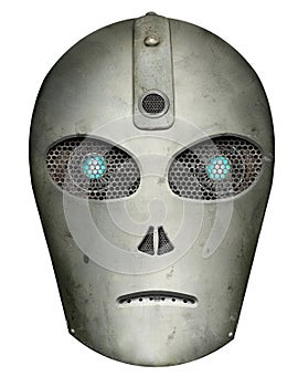 Grunge Robot Alien Head