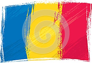 Grunge Romania flag