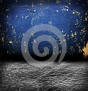 Grunge room interior