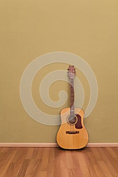 Grunge Room with Wallpaper and Parquet