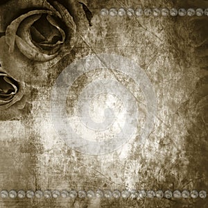 Grunge Roses Background