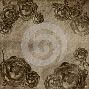 Grunge roses background