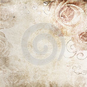 Grunge roses background