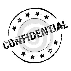 Grunge Rubber Stamp Confidential in Black